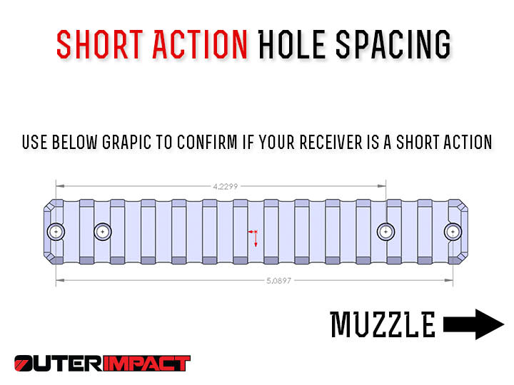 Remington 700 short action hole spacing measurements