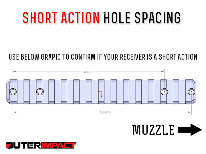 savage short action hole spacing measurements